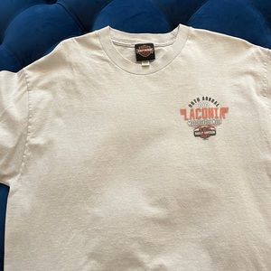HARLEY DAVIDSON T-Shirt, 2019 Laconia - NH, Light Gray, L